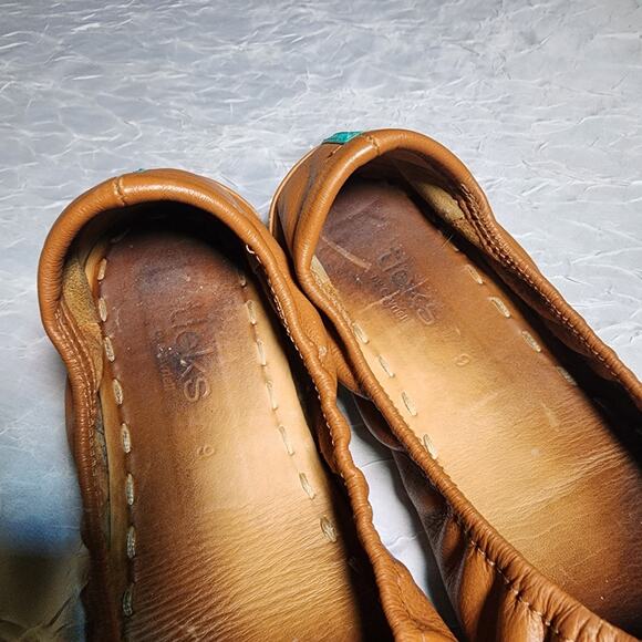 Tieks By Gavrieli Womens Size 9 Camel Leather Ballet Flats Teal Sole Balletcore - Picture 8 of 10